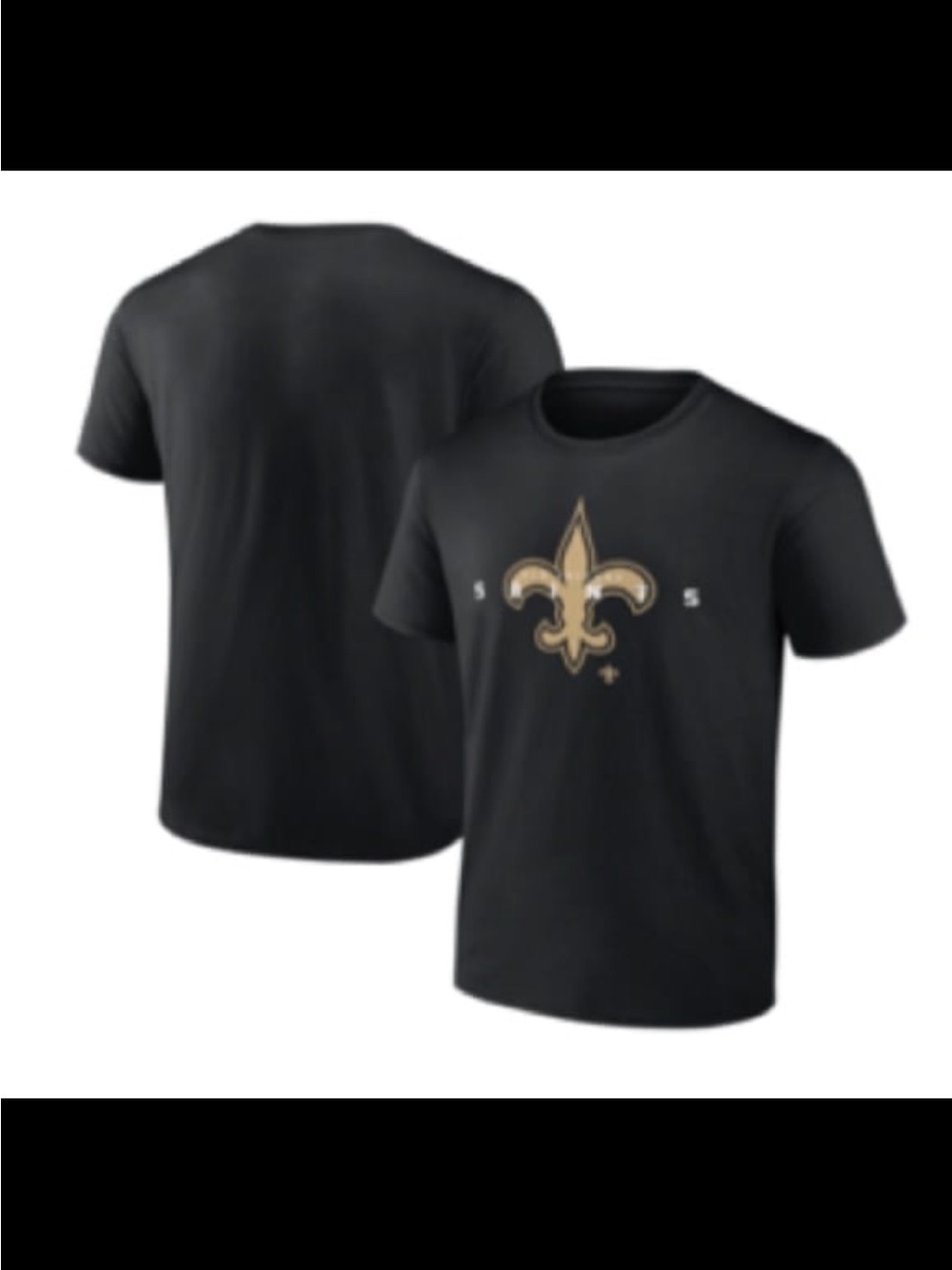 Logo Athletic Black and Gold New Orleans Fleur-de-lis Tee